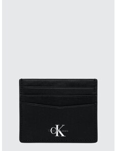 Кожен калъф за карти Calvin Klein Jeans в черно K50K511455
