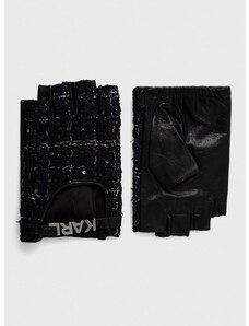Ръкавици без пръсти Karl Lagerfeld в черно