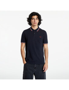 FRED PERRY Twin Tipped Fred Perry Shirt Nvy/ Swht/ Bntred