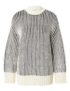 EDITED Пуловер 'Gavin' черно / мръсно бяло