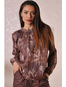 Addict Boutique Дамска риза - блуза в кафяво