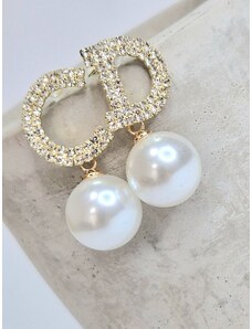 ETTE Обеци Pearl And Cubic Zirconia
