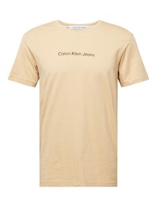 Calvin Klein Jeans Тениска тъмнобежово / черно