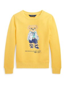 Детски суичър Polo Ralph Lauren в жълто с принт