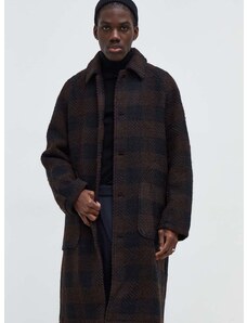 Вълнено палто Les Deux в кафяво преходен модел