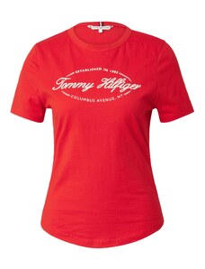 TOMMY HILFIGER Тениска червено / бяло