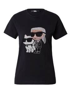 Karl Lagerfeld Тениска 'Ikonik 2.0' бежово / черно / сребърно / бяло