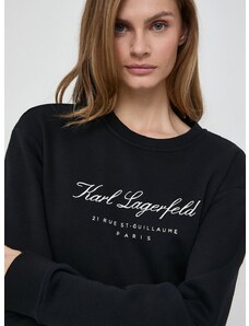 Суичър Karl Lagerfeld в черно с принт