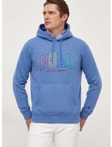 Суичър Polo Ralph Lauren в синьо с качулка апликация 710926600