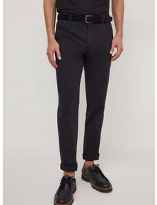 Панталон Tommy Hilfiger в черно със стандартна кройка MW0MW33908
