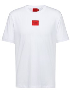 HUGO Red Тениска 'Diragolino212' светлочервено / черно / бяло