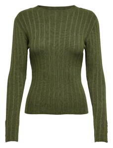 ONLY Пуловер 'DIMA' тъмнозелено