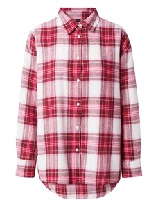 Hunkemöller Тениска за спане розово / тъмночервено / бяло