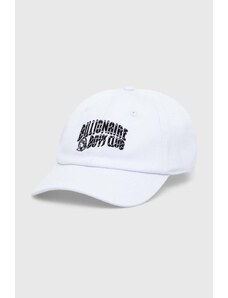 Памучна шапка с козирка Billionaire Boys Club Arch Logo Curved в бяло с апликация BC016