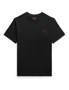 Детска памучна тениска Polo Ralph Lauren в черно с изчистен дизайн