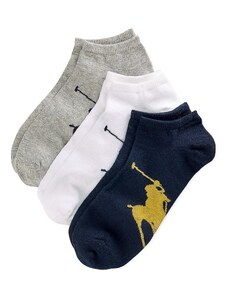 Polo Ralph Lauren Къси чорапи сив меланж / черно / бяло