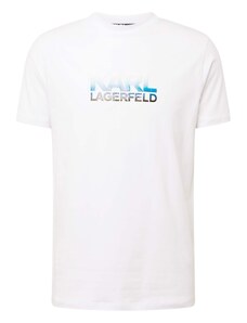 Karl Lagerfeld Тениска небесносиньо / черно / бяло