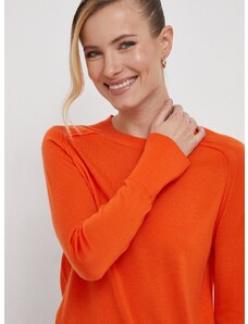 Вълнен пуловер Calvin Klein дамски в оранжево от лека материя K20K206792