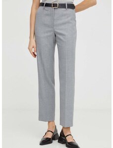 Панталон By Malene Birger в сиво със стандартна кройка, с висока талия