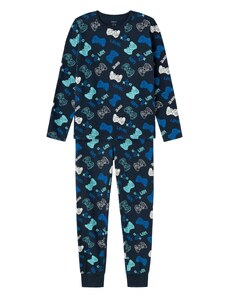 NAME IT Комплект пижама 'Gamer' синьо / тюркоазен / сапфирено синьо / бяло