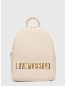 Раница Love Moschino в бежово малък размер с апликация