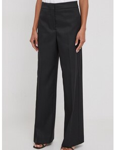 Панталон Calvin Klein в черно със стандартна кройка, с висока талия K20K206333