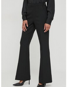 Панталон Calvin Klein в черно с разкроени краища, висока талия K20K206460