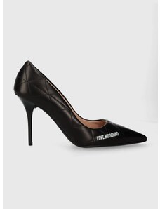 Кожени обувки с тънък ток Love Moschino 0 в черно JA10369G1IIE0000 JA10409G1IIE0604