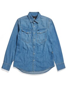 G-STAR Риза син деним