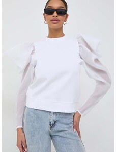 Блуза Karl Lagerfeld в бяло с изчистен дизайн