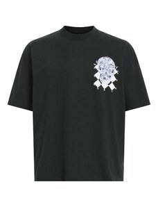 AllSaints Тениска 'GRID' черно / бяло