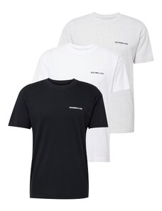 Abercrombie & Fitch Тениска сив меланж / черно / бяло