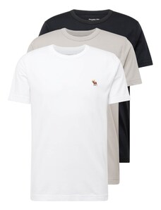 Abercrombie & Fitch Тениска кафяво / таупе сиво / черно / бяло