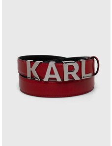 Кожен колан Karl Lagerfeld дамски в червено