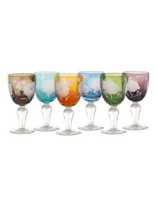 Комплект чаши за вино Pols Potten Peony Multicolor (6 броя)
