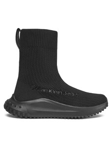 Сникърси Calvin Klein Jeans Eva Runner High Sock In Lum YW0YW01314 Triple Black 0GT