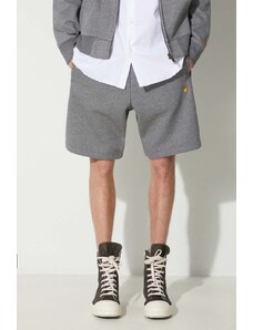 Къс панталон Carhartt WIP Chase Sweat Short в сиво с меланжов десен I033669.00CXX