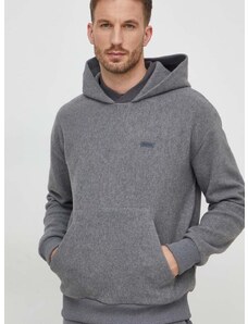 Суичър Calvin Klein в сиво с качулка меланжов десен K10K112246
