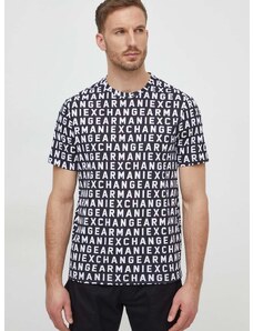 Памучна тениска Armani Exchange в черно с десен 3DZTJW ZJH4Z