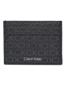 Калъф за кредитни карти Calvin Klein Rubberized Cardholder 6Cc K50K511256 Uv Mono Black 0GL