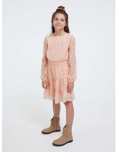 Детска рокля Guess в оранжево къса разкроена