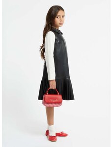 Детска рокля Guess в черно среднодълга със стандартна кройка