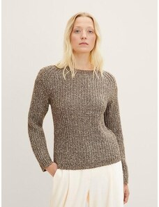 Дамски пуловер Tom Tailor с меланжиран десен