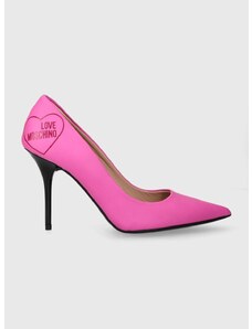 Кожени обувки с тънък ток Love Moschino 0 в розово JA10409G1IIE0604 JA10359G1IIE0000