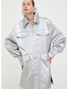 Яке тип риза Moschino Jeans в сребристо преходен модел