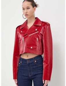 Рокерско яке Moschino Jeans в червено преходен модел