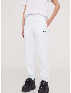 Памучен спортен панталон MSGM в бяло с изчистен дизайн 2000MDP500.200000
