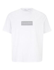 Calvin Klein Big & Tall Тениска сребърно сиво / бяло