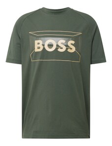 BOSS Green Тениска бежово / маслина