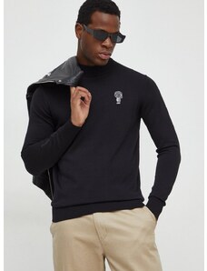 Пуловер Karl Lagerfeld мъжки в черно от лека материя 541304.655089